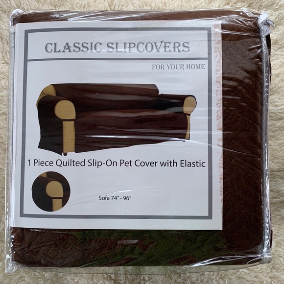 Couch Sofa Brown Slipcover - Picture 1 of 2